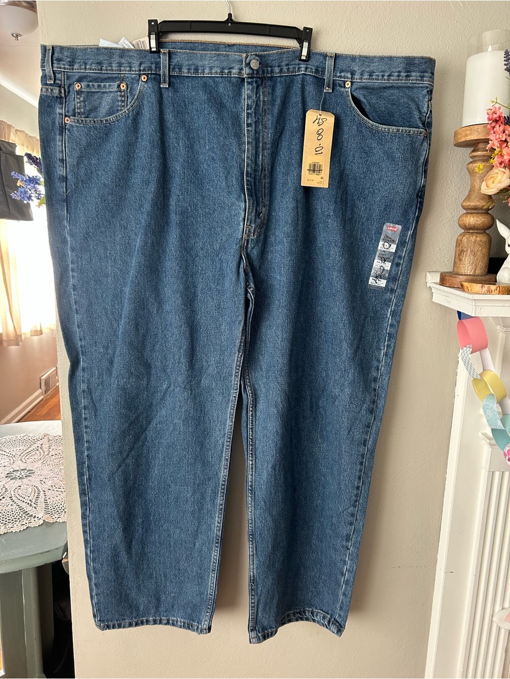 Levi's 550 Men's Relaxed Fit Tapered Leg Jeans 54x30 Big & Tall Medium Wash NWT